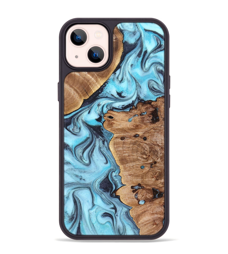 iPhone 14 Plus Wood Phone Case - Jax (Blue, 827572)