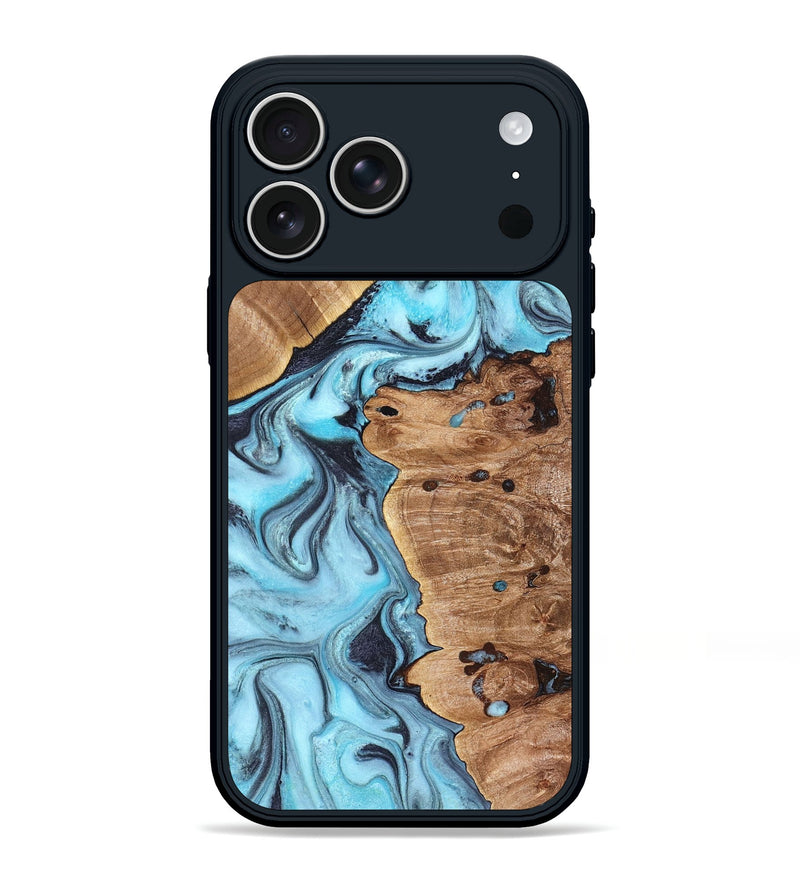iPhone 17 Pro Max Wood Phone Case - Jax (Blue, 827572)