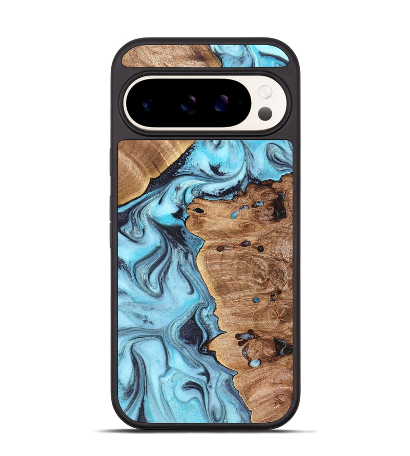 Pixel 9 Wood Phone Case - Jax (Blue, 827572)