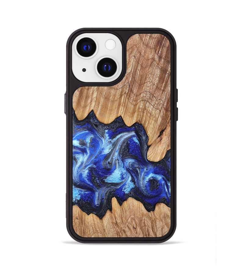 iPhone 13 Wood Phone Case - Davon (Blue, 827573)