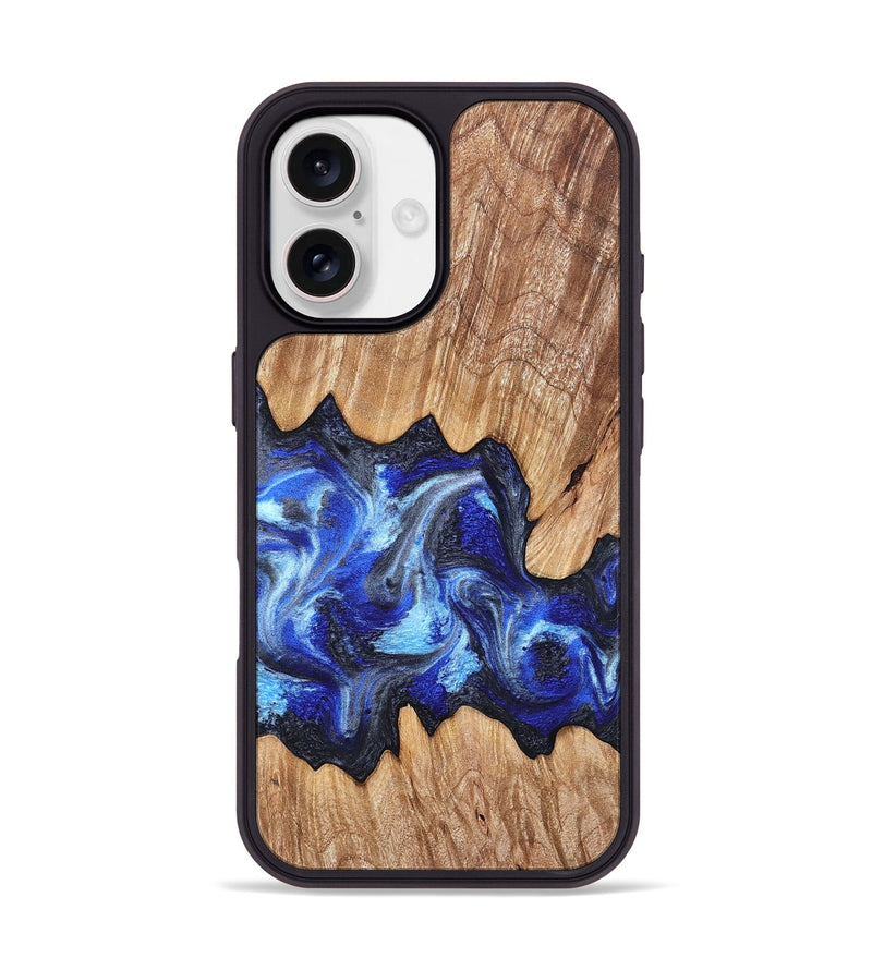 iPhone 17 Wood Phone Case - Davon (Blue, 827573)