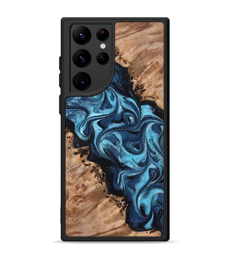 Galaxy S22 Ultra Wood Phone Case - Dakari (Blue, 827574)