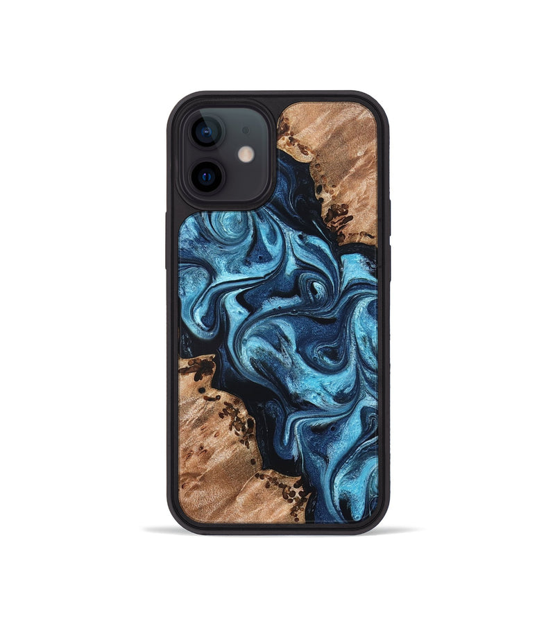 iPhone 12 mini Wood Phone Case - Dakari (Blue, 827574)