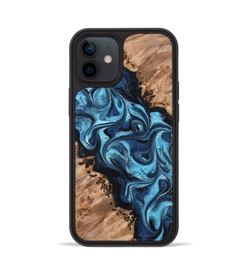 iPhone 12 Wood Phone Case - Dakari (Blue, 827574)