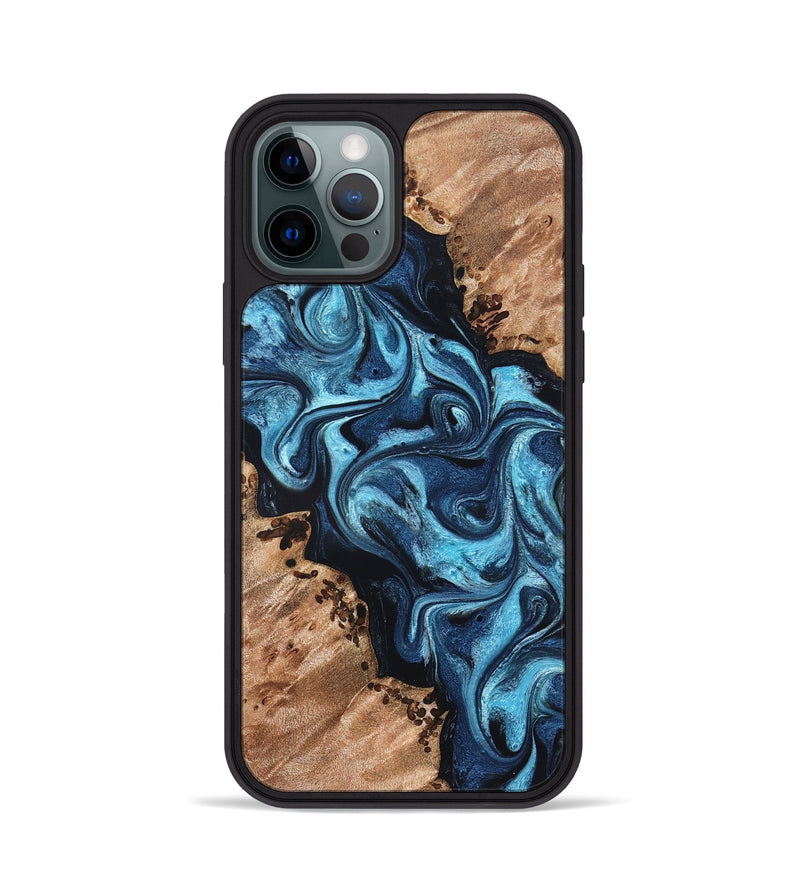 iPhone 12 Pro Wood Phone Case - Dakari (Blue, 827574)