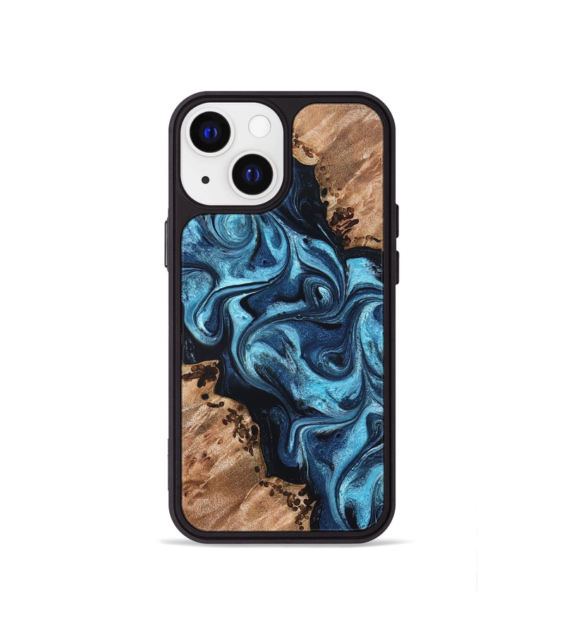 iPhone 13 mini Wood Phone Case - Dakari (Blue, 827574)