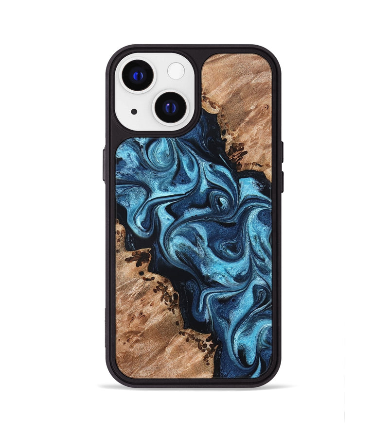 iPhone 13 Wood Phone Case - Dakari (Blue, 827574)