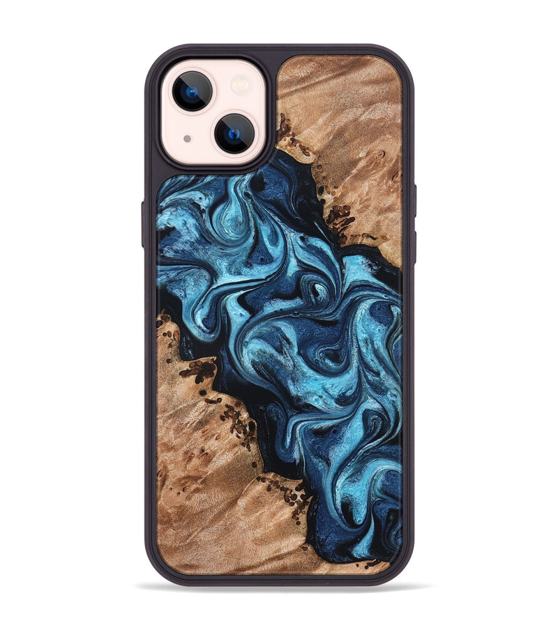 iPhone 14 Plus Wood Phone Case - Dakari (Blue, 827574)