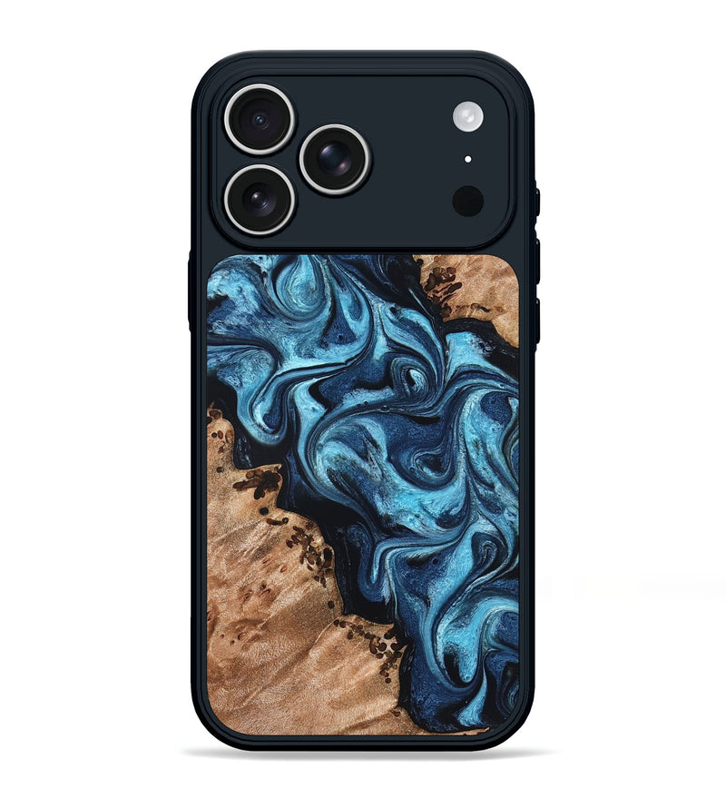 iPhone 17 Pro Max Wood Phone Case - Dakari (Blue, 827574)