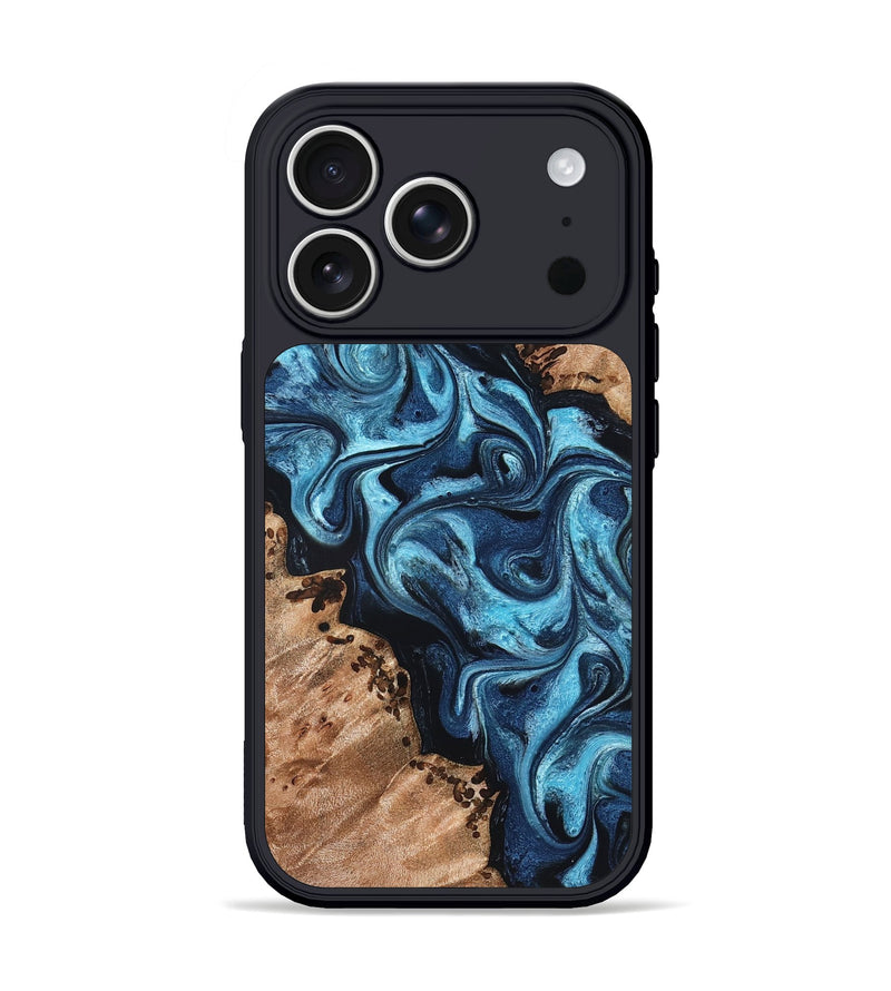 iPhone 17 Pro Wood Phone Case - Dakari (Blue, 827574)