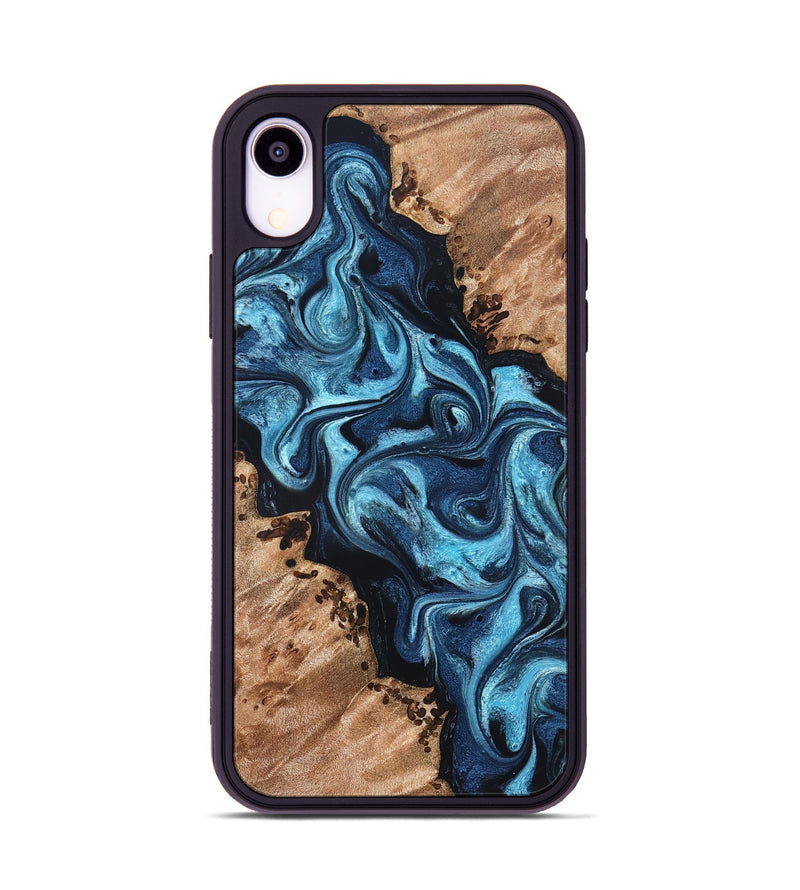 iPhone Xr Wood Phone Case - Dakari (Blue, 827574)