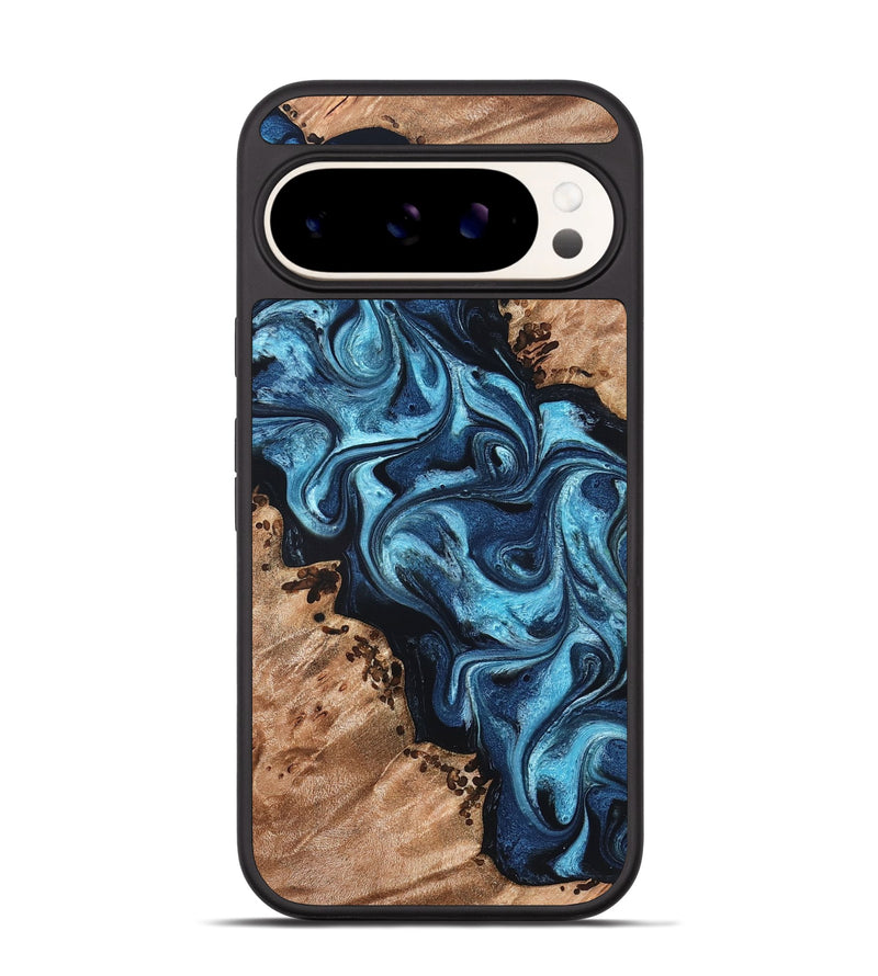 Pixel 9 Pro Wood Phone Case - Dakari (Blue, 827574)