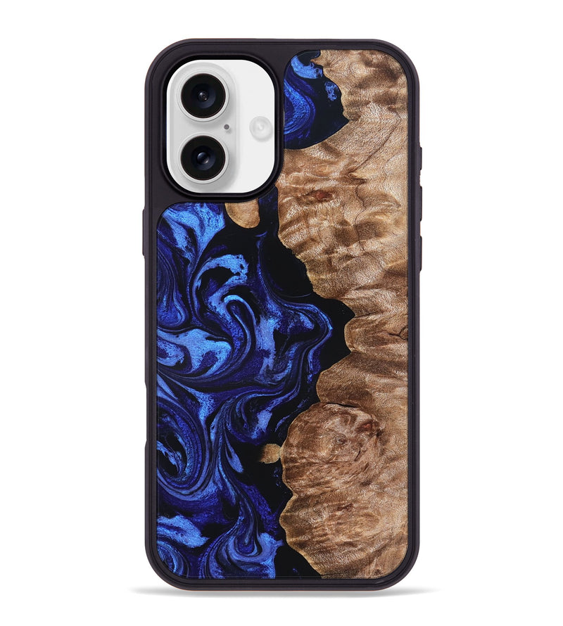 iPhone 16 Plus Wood Phone Case - Berkley (Blue, 827575)