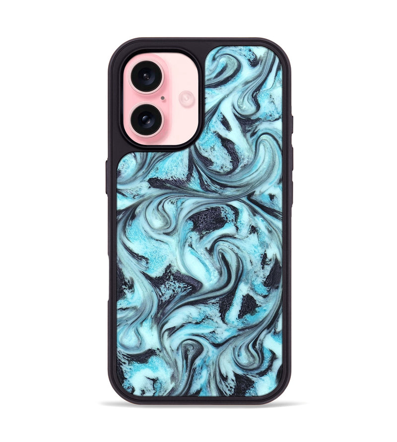 iPhone 16 ResinArt Phone Case - Raquel (Blue, 827576)