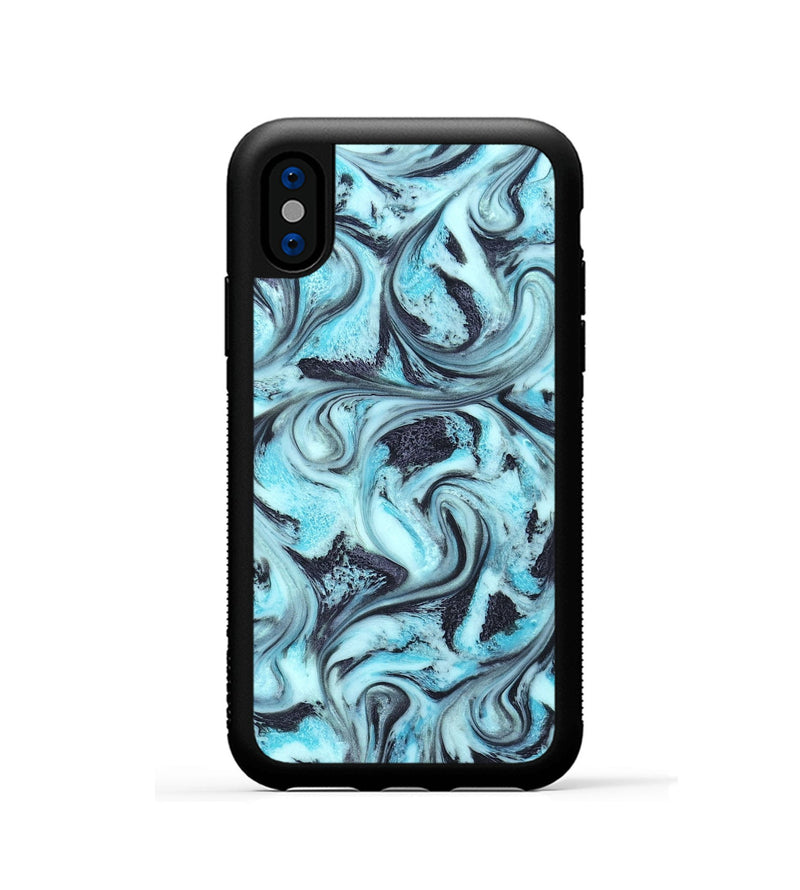 iPhone Xs ResinArt Phone Case - Raquel (Blue, 827576)