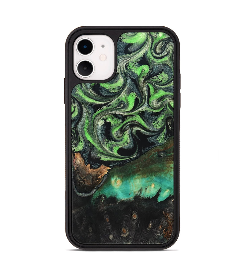 iPhone 11 Wood Phone Case - Kay (Green, 827577)