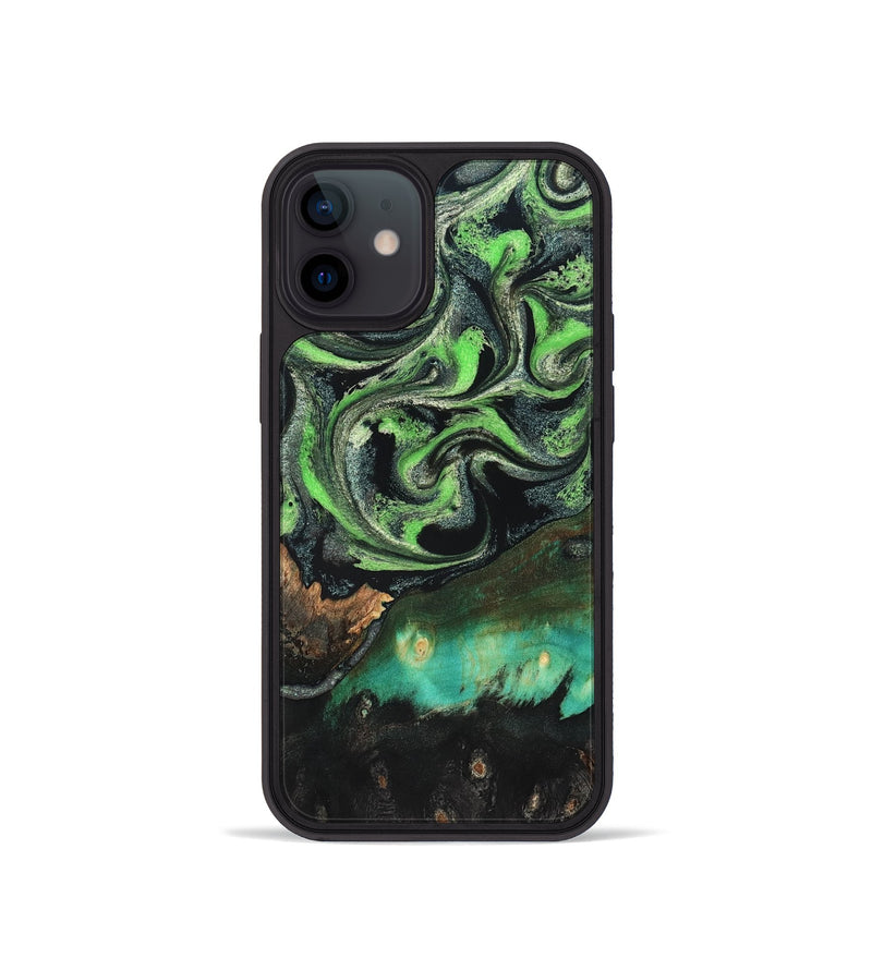 iPhone 12 mini Wood Phone Case - Kay (Green, 827577)