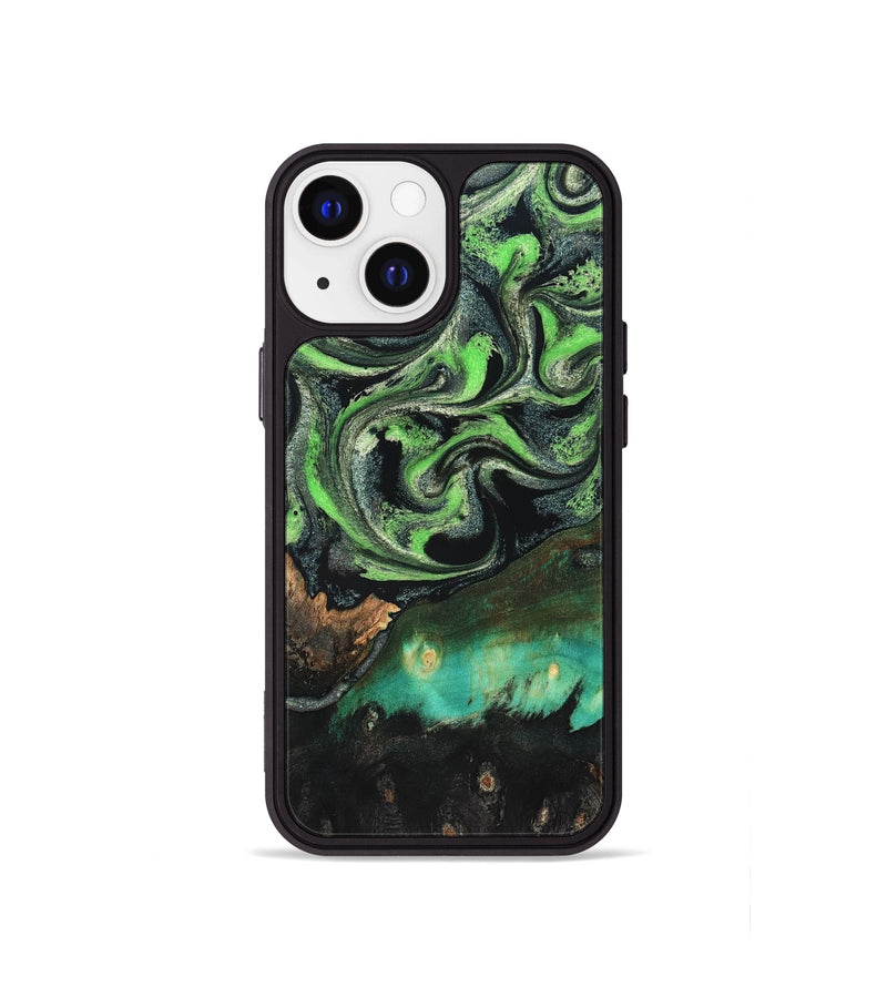 iPhone 13 mini Wood Phone Case - Kay (Green, 827577)