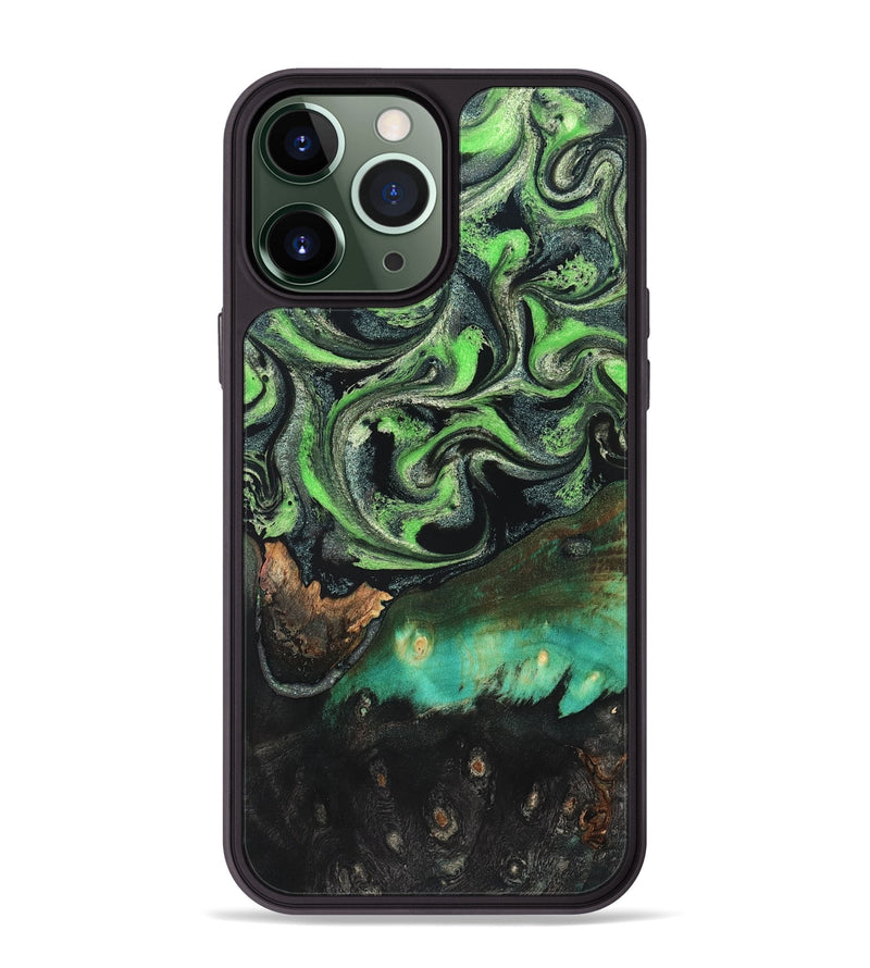 iPhone 13 Pro Max Wood Phone Case - Kay (Green, 827577)