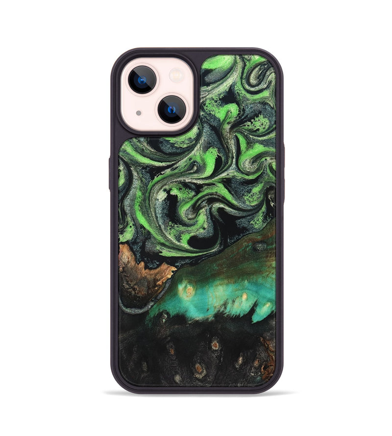 iPhone 14 Wood Phone Case - Kay (Green, 827577)
