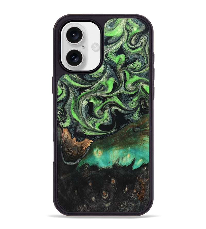 iPhone 16 Plus Wood Phone Case - Kay (Green, 827577)