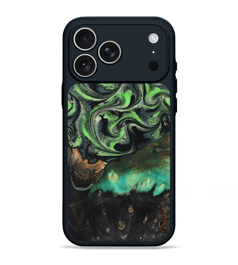 iPhone 17 Pro Max Wood Phone Case - Kay (Green, 827577)