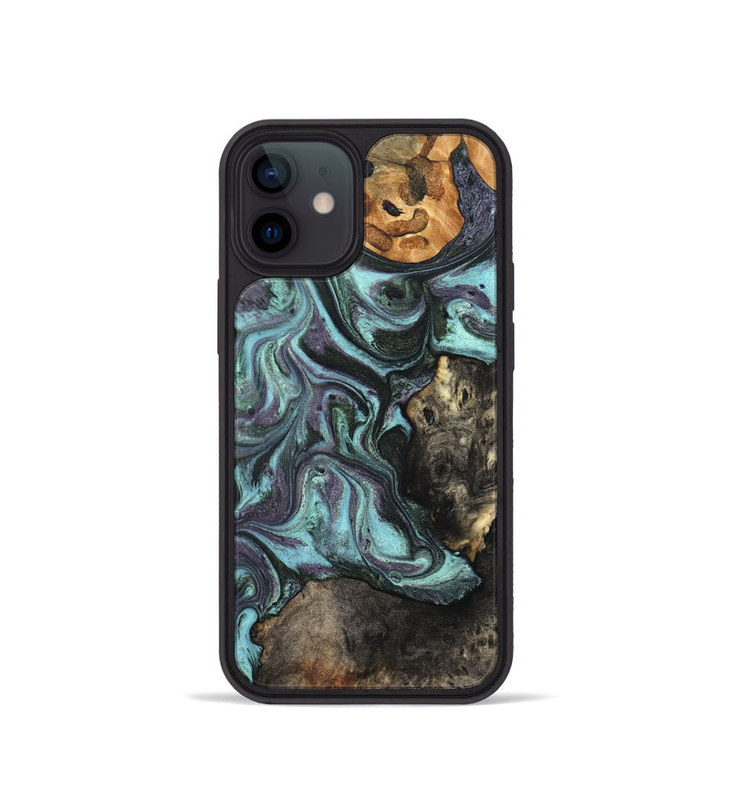 iPhone 12 mini Wood Phone Case - Dax (Green, 827578)