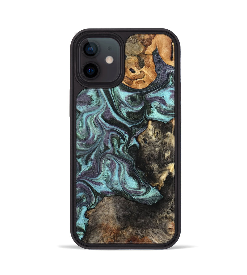 iPhone 12 Wood Phone Case - Dax (Green, 827578)