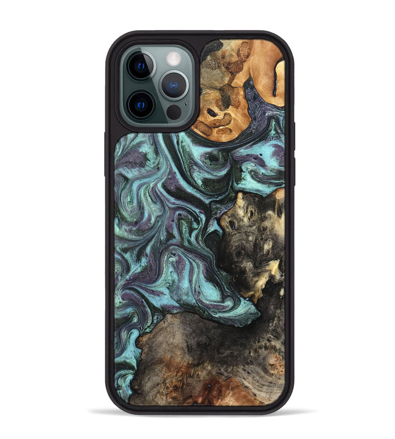 iPhone 12 Pro Max Wood Phone Case - Dax (Green, 827578)