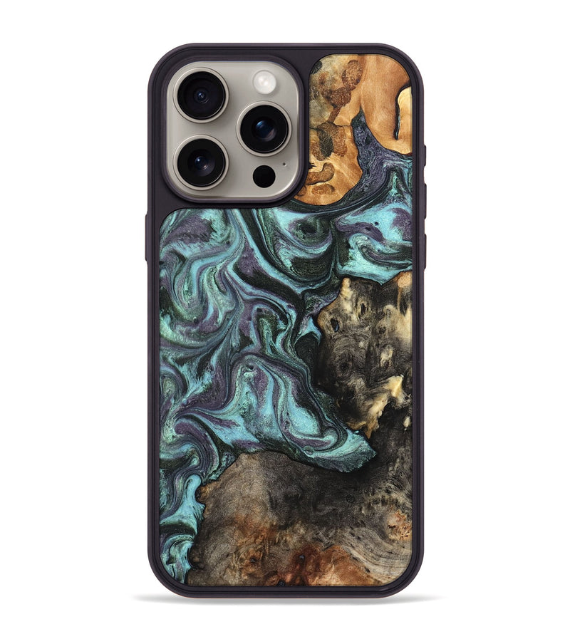 iPhone 15 Pro Max Wood Phone Case - Dax (Green, 827578)