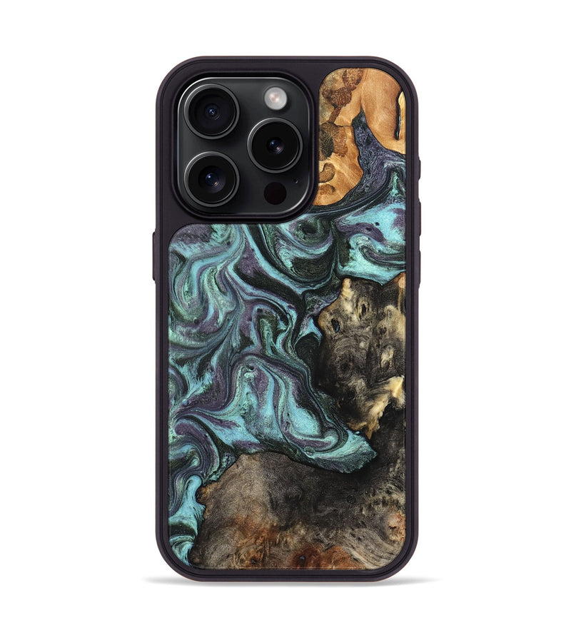 iPhone 15 Pro Wood Phone Case - Dax (Green, 827578)