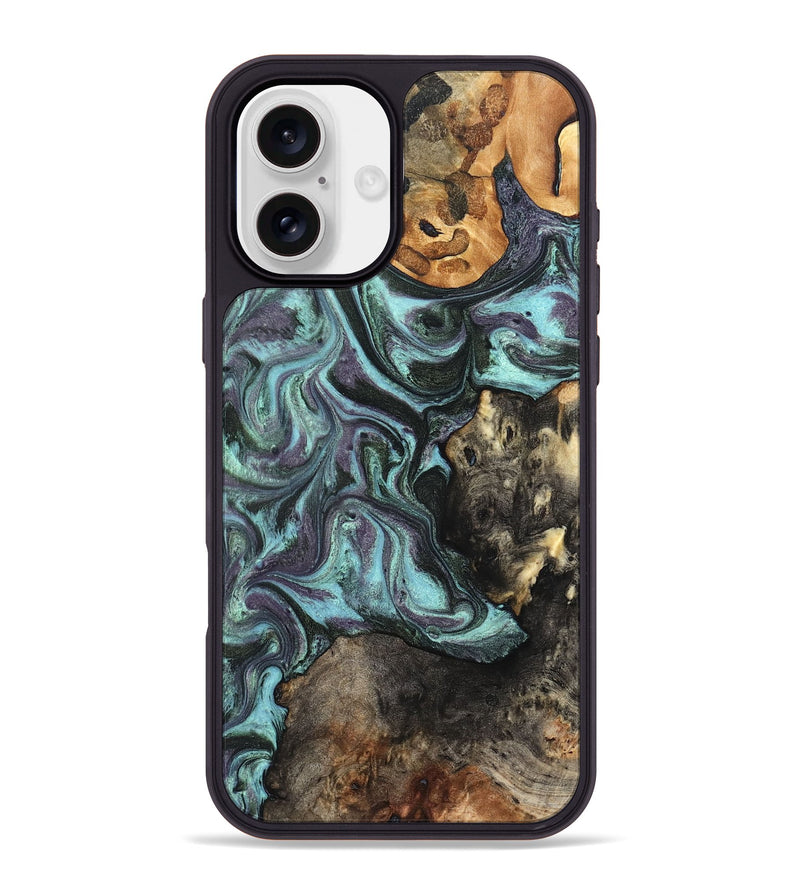 iPhone 16 Plus Wood Phone Case - Dax (Green, 827578)