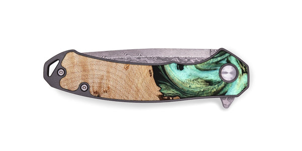 EDC Wood Pocket Knife - Truman (Green, 827579)