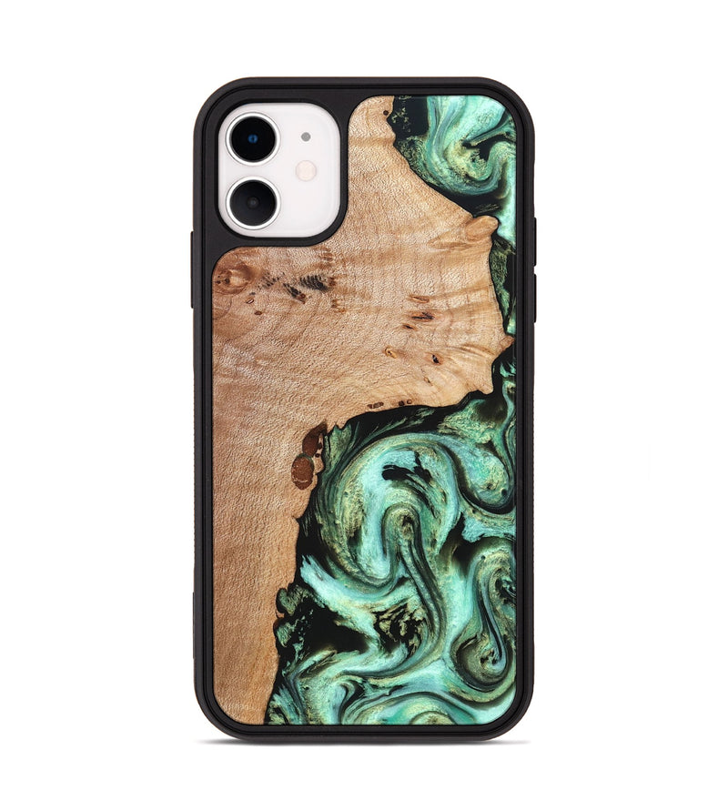 iPhone 11 Wood Phone Case - Truman (Green, 827579)