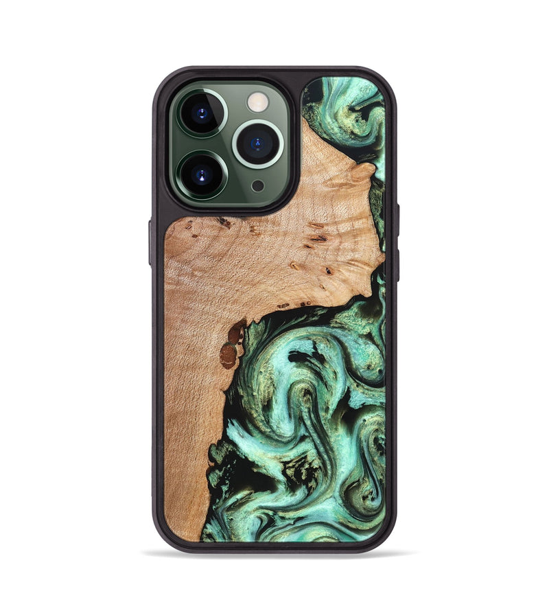 iPhone 13 Pro Wood Phone Case - Truman (Green, 827579)