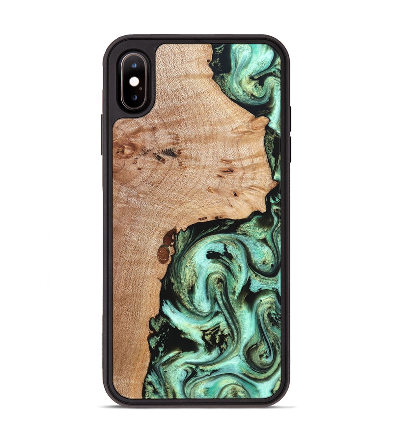 iPhone Xs Max Wood Phone Case - Truman (Green, 827579)