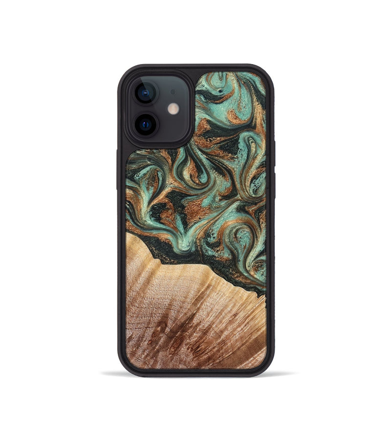 iPhone 12 mini Wood Phone Case - Cami (Green, 827580)