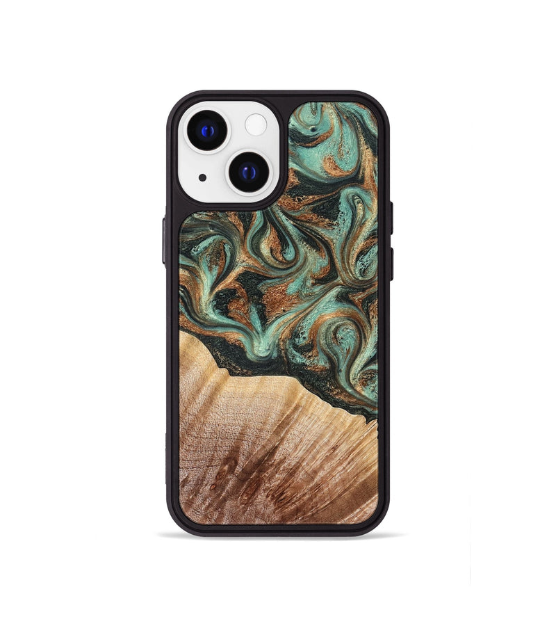 iPhone 13 mini Wood Phone Case - Cami (Green, 827580)