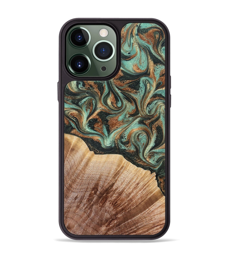 iPhone 13 Pro Max Wood Phone Case - Cami (Green, 827580)