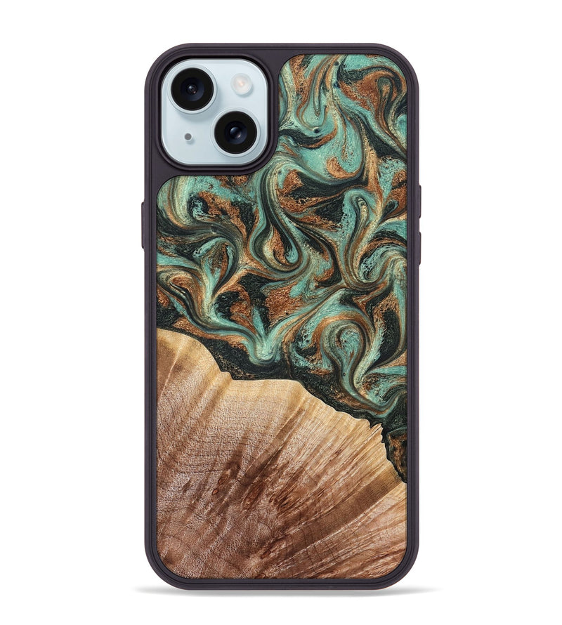 iPhone 15 Plus Wood Phone Case - Cami (Green, 827580)