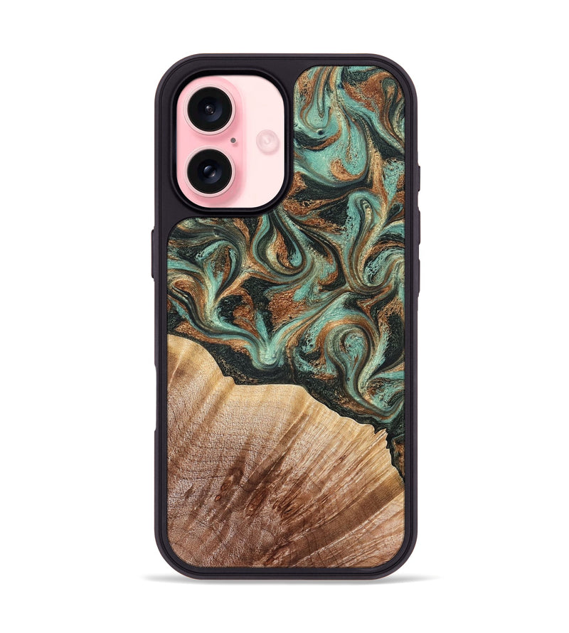 iPhone 16 Wood Phone Case - Cami (Green, 827580)