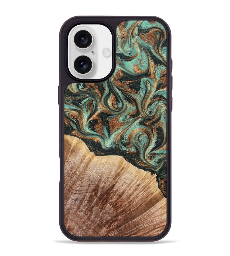 iPhone 16 Plus Wood Phone Case - Cami (Green, 827580)