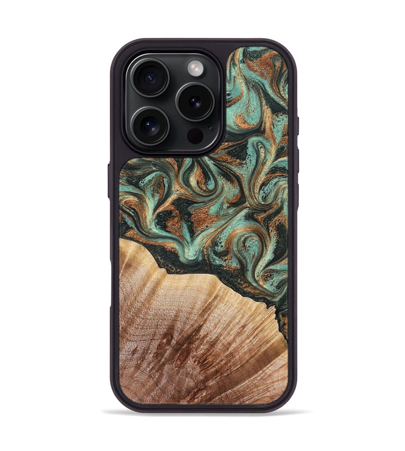 iPhone 16 Pro Wood Phone Case - Cami (Green, 827580)