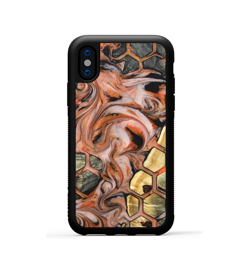 iPhone Xs Wood Phone Case - Maritza (Pattern, 827581)