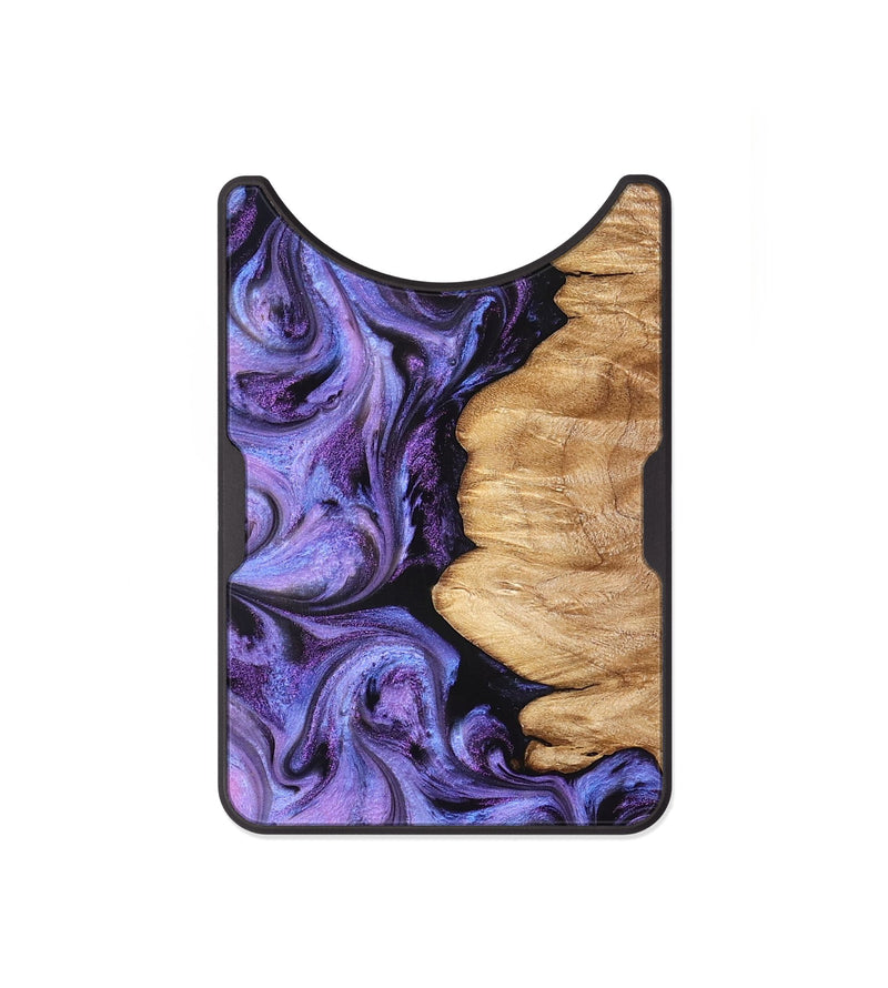 Alloy Wood Wallet - Golden (Purple, 827583)