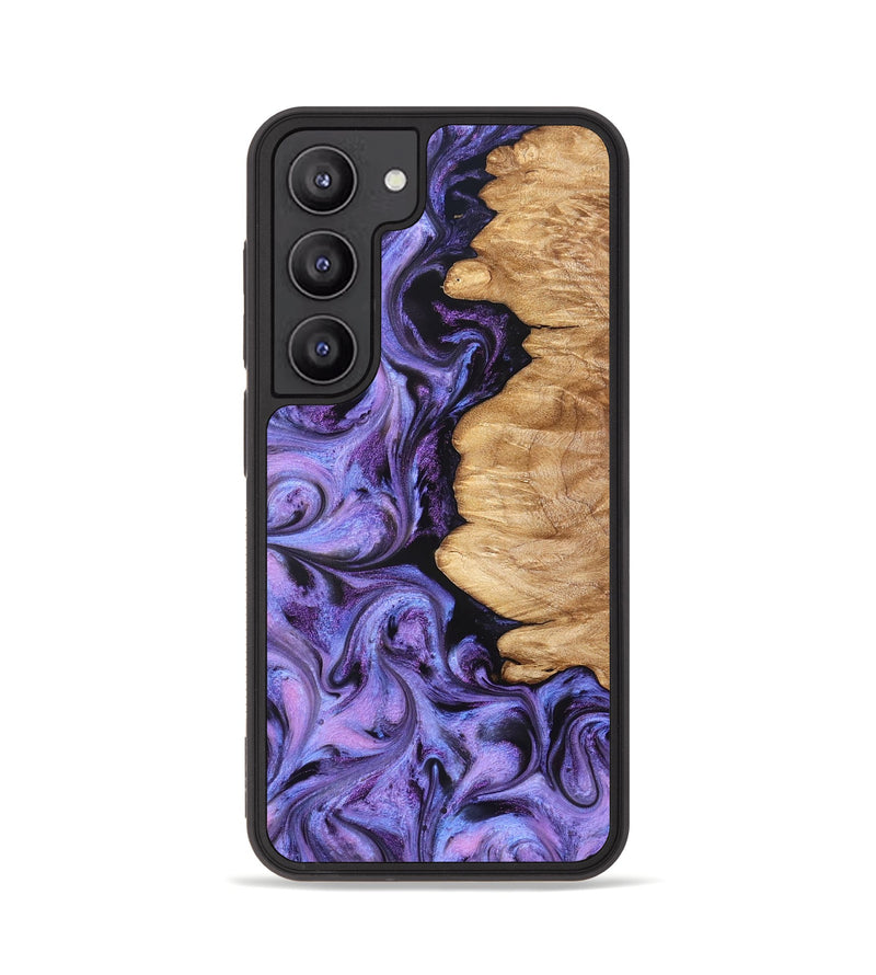 Galaxy S23 Wood Phone Case - Golden (Purple, 827583)