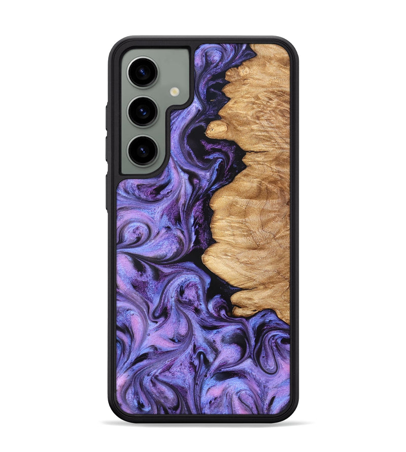 Galaxy S24 Plus Wood Phone Case - Golden (Purple, 827583)