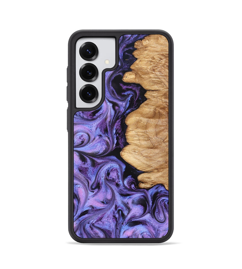 Galaxy S25 Wood Phone Case - Golden (Purple, 827583)