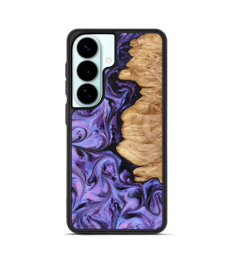 Galaxy S26 Wood Phone Case - Golden (Purple, 827583)