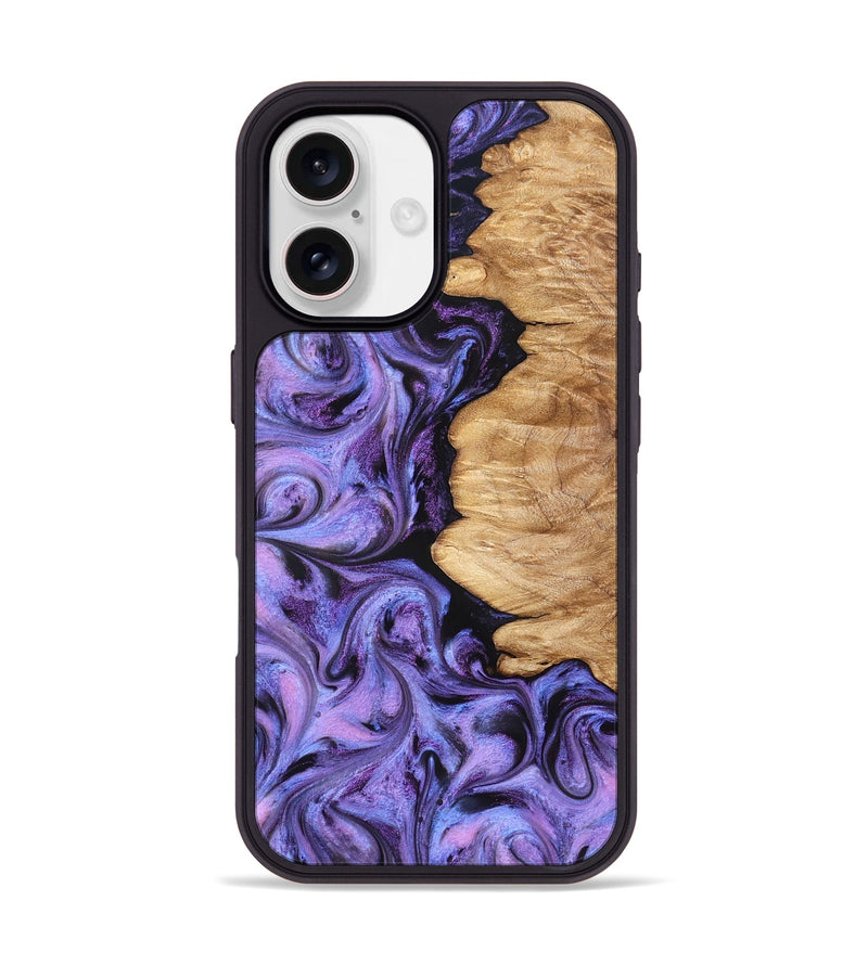 iPhone 17 Wood Phone Case - Golden (Purple, 827583)
